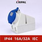 220V সিঙ্গেল ফেজ 16Amp IP44 ইন্ডাস্ট্রিয়াল রিসেপ্ট্যাকল IEC স্ট্যান্ডার্ড