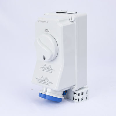 IP44 3P 16A 220V ইন্ডাস্ট্রিয়াল মেকানিক্যাল ইন্টারলক সুইচ সকেট 6H