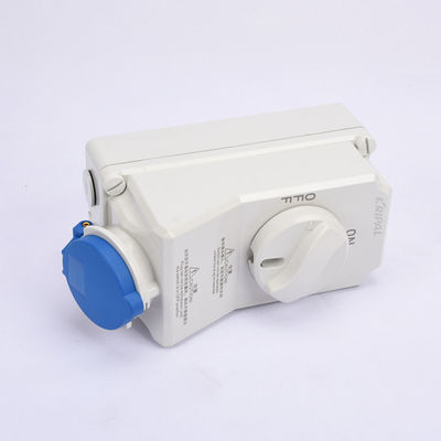 IP44 3P 16A 220V ইন্ডাস্ট্রিয়াল মেকানিক্যাল ইন্টারলক সুইচ সকেট 6H