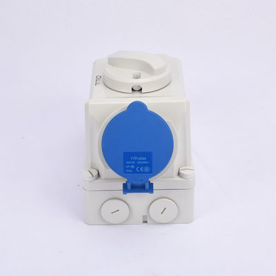 IP44 3P 16A 220V ইন্ডাস্ট্রিয়াল মেকানিক্যাল ইন্টারলক সুইচ সকেট 6H
