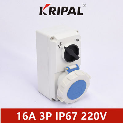 নাইলন উপাদান IP67 3P 4P 5P 32A ইন্টারলকড সুইচ সকেট IEC মান