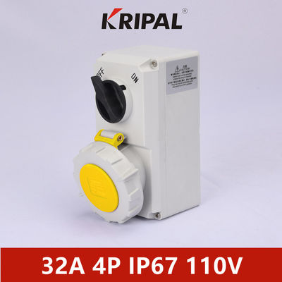 নাইলন উপাদান IP67 3P 4P 5P 32A ইন্টারলকড সুইচ সকেট IEC মান
