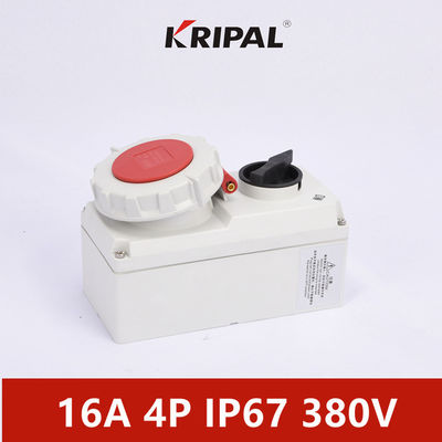 একক ফেজ মেকানিক্যাল ইন্টারলক পাওয়ার সকেট IP67 380V 3P 4P 5P
