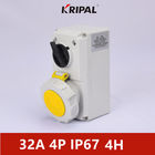 KRIPAL থ্রি ফেজ 32A IP67 ইন্টারলকড সুইচ সকেট IEC স্ট্যান্ডার্ড