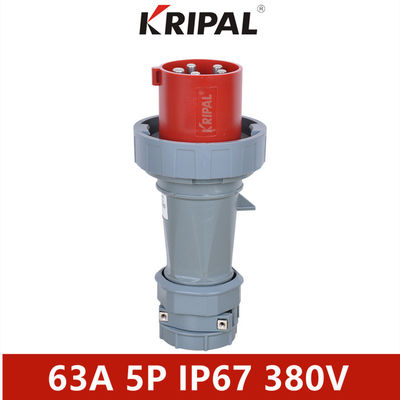 থ্রি ফেজ 63A 380V IP67 ইন্ডাস্ট্রিয়াল প্লাগ ওয়াটারপ্রুফ IEC স্ট্যান্ডার্ড