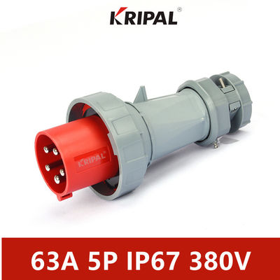 থ্রি ফেজ 63A 380V IP67 ইন্ডাস্ট্রিয়াল প্লাগ ওয়াটারপ্রুফ IEC স্ট্যান্ডার্ড