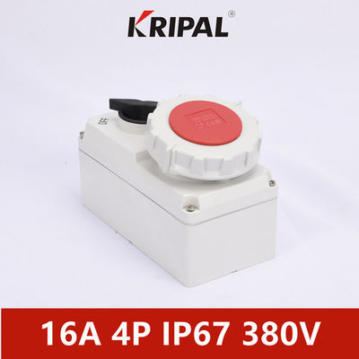 একক ফেজ মেকানিক্যাল ইন্টারলক পাওয়ার সকেট IP67 380V 3P 4P 5P