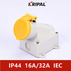 16A 3P IP44 IEC স্ট্যান্ডার্ড ইন্ডাস্ট্রিয়াল ওয়াল মাউন্ট করা সকেট ওয়াটারপ্রুফ