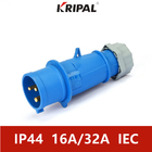 IP44 16A 220V থ্রি ফেজ ওয়াটারপ্রুফ ইন্ডাস্ট্রিয়াল প্লাগ IEC স্ট্যান্ডার্ড