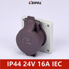 IP44 24V 48V 2P একক ফেজ লো ভোল্টেজ প্যানেল মাউন্ট করা সকেট