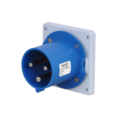 IP44 230V 63A থ্রি ফেজ ইন্ডাস্ট্রিয়াল প্যানেল মাউন্ট করা প্লাগ আইইসি স্ট্যান্ডার্ড