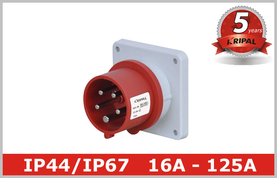 Watertight IP67 Pin and Sleeve Plug Three Phase IEC Nonmetallic